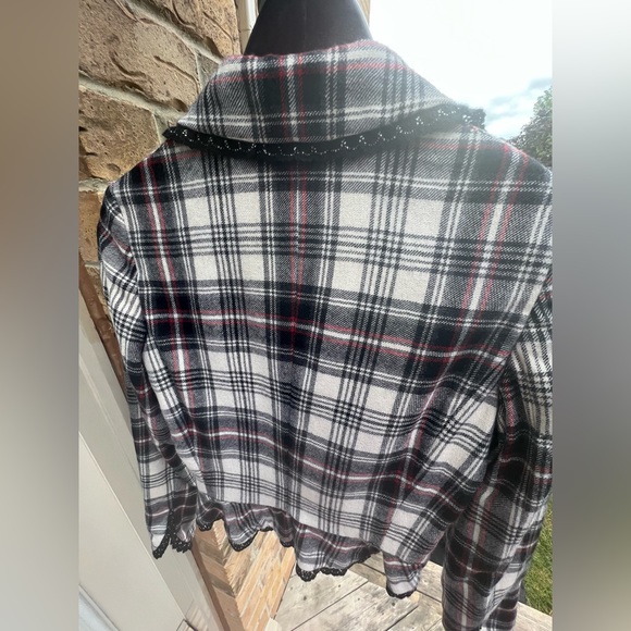 MOSCHINO JEANS Blazer Jacket Knit Black & White Women’s Size Small Made in Italy - Picture 7 of 16